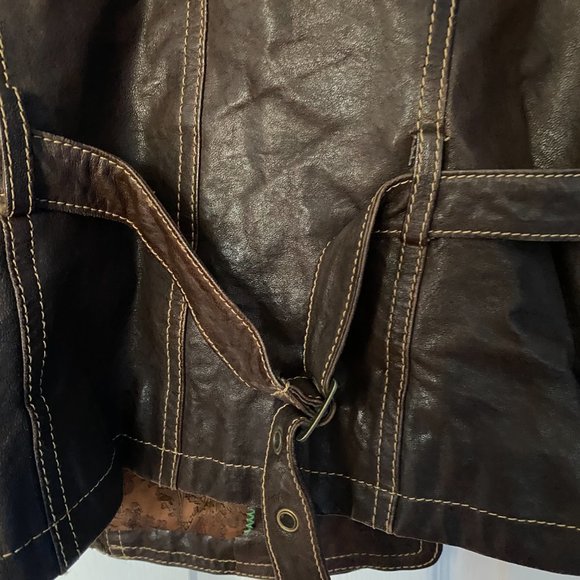 Danier Italian Leather Brown Biker Jacket - Picture 6 of 15